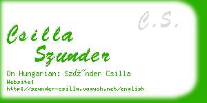 csilla szunder business card